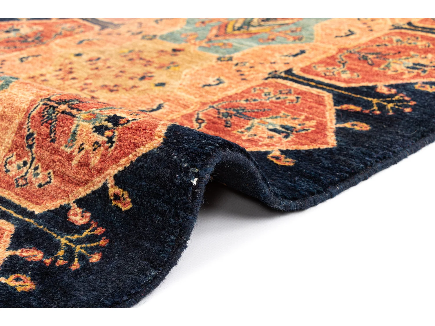 Loper-Woltapijt 207x78 Blauw Kashkuli