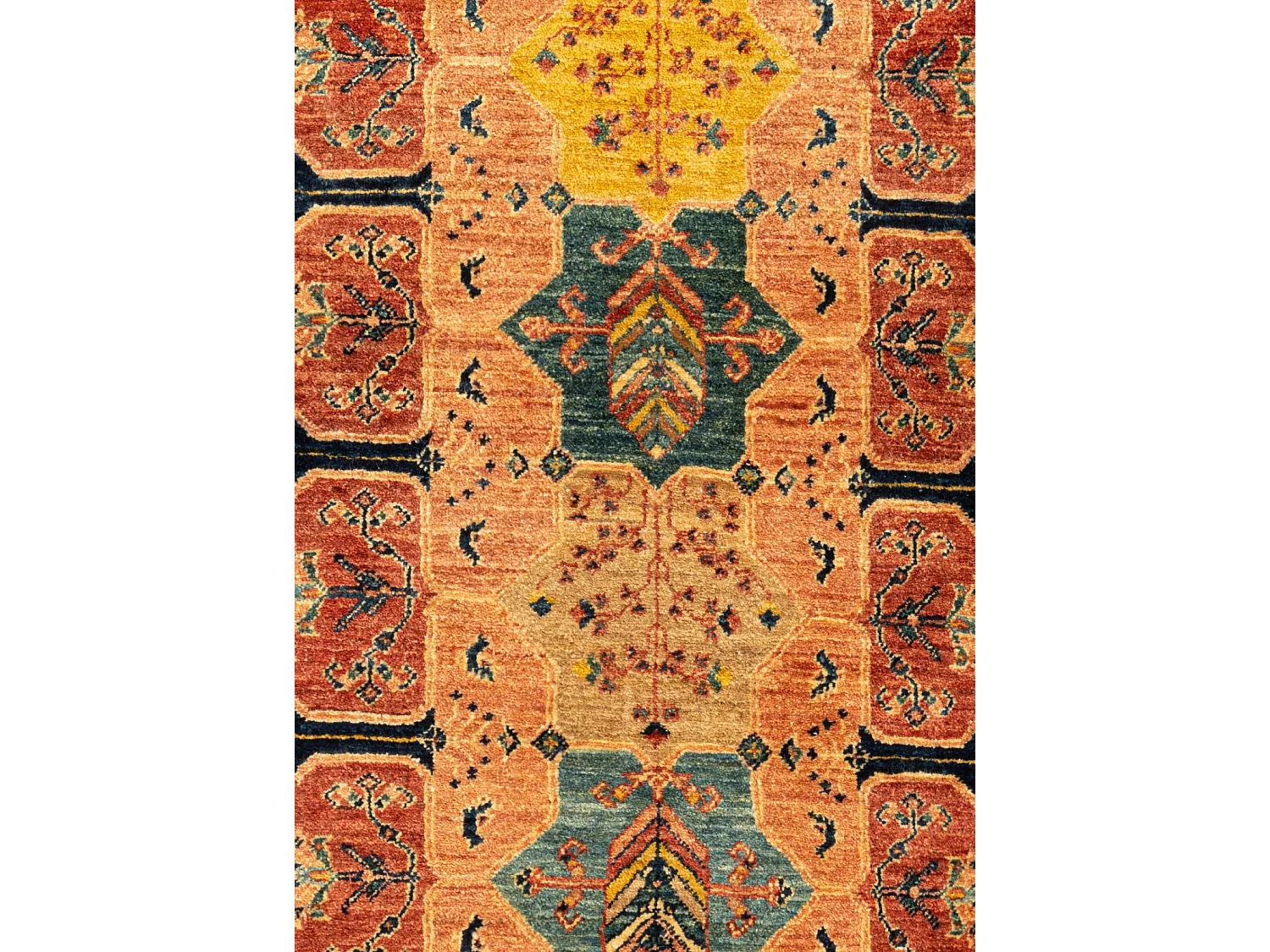 Loper-Woltapijt 207x78 Blauw Kashkuli