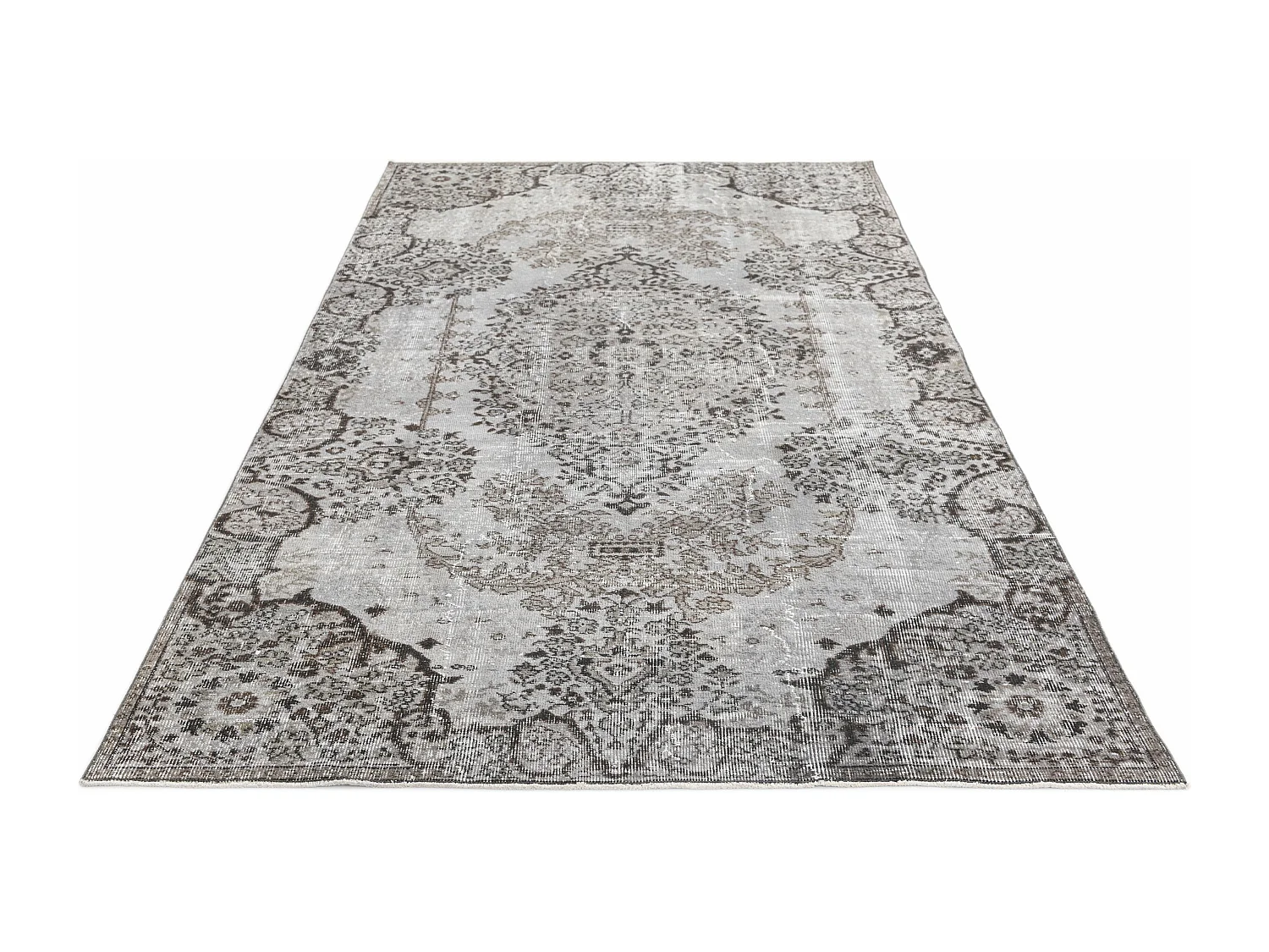 Tapis de laine 160x282 gris Ultra Vintage