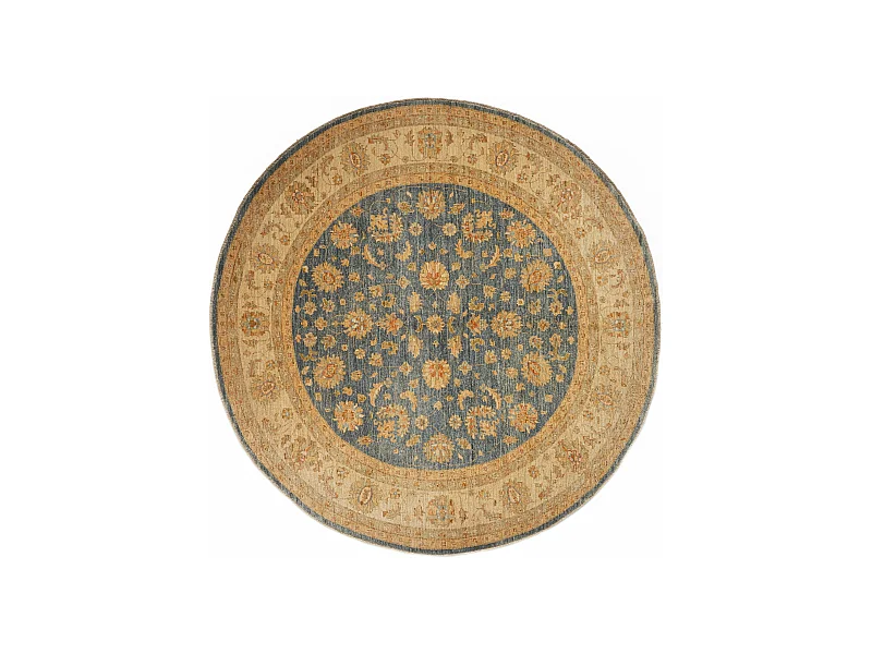 Wollteppich 243x248 Blau Kaizar