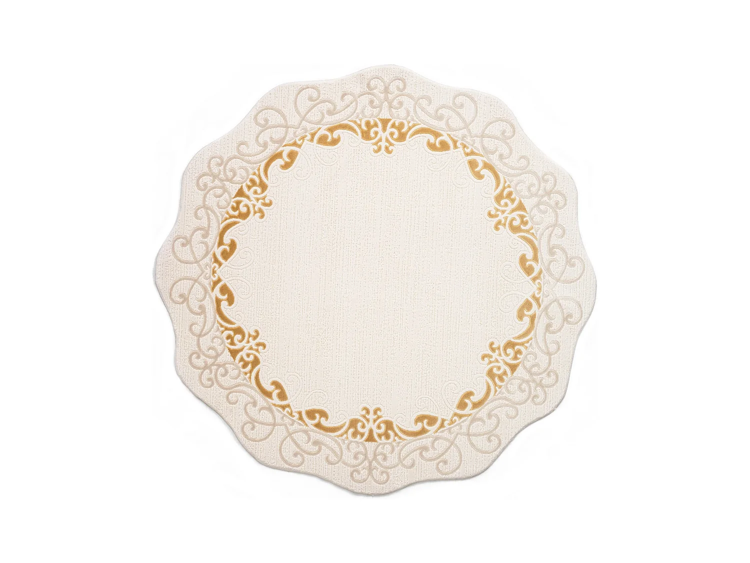 Tapis 120x120 beige Royal Frame