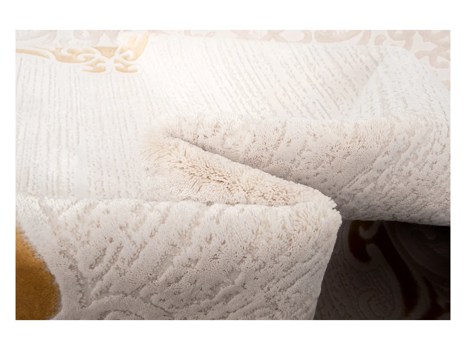 Teppich 120x120 Beige Royal Frame