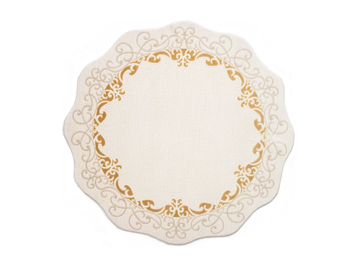 Tappeto 120x120 beige Royal Frame