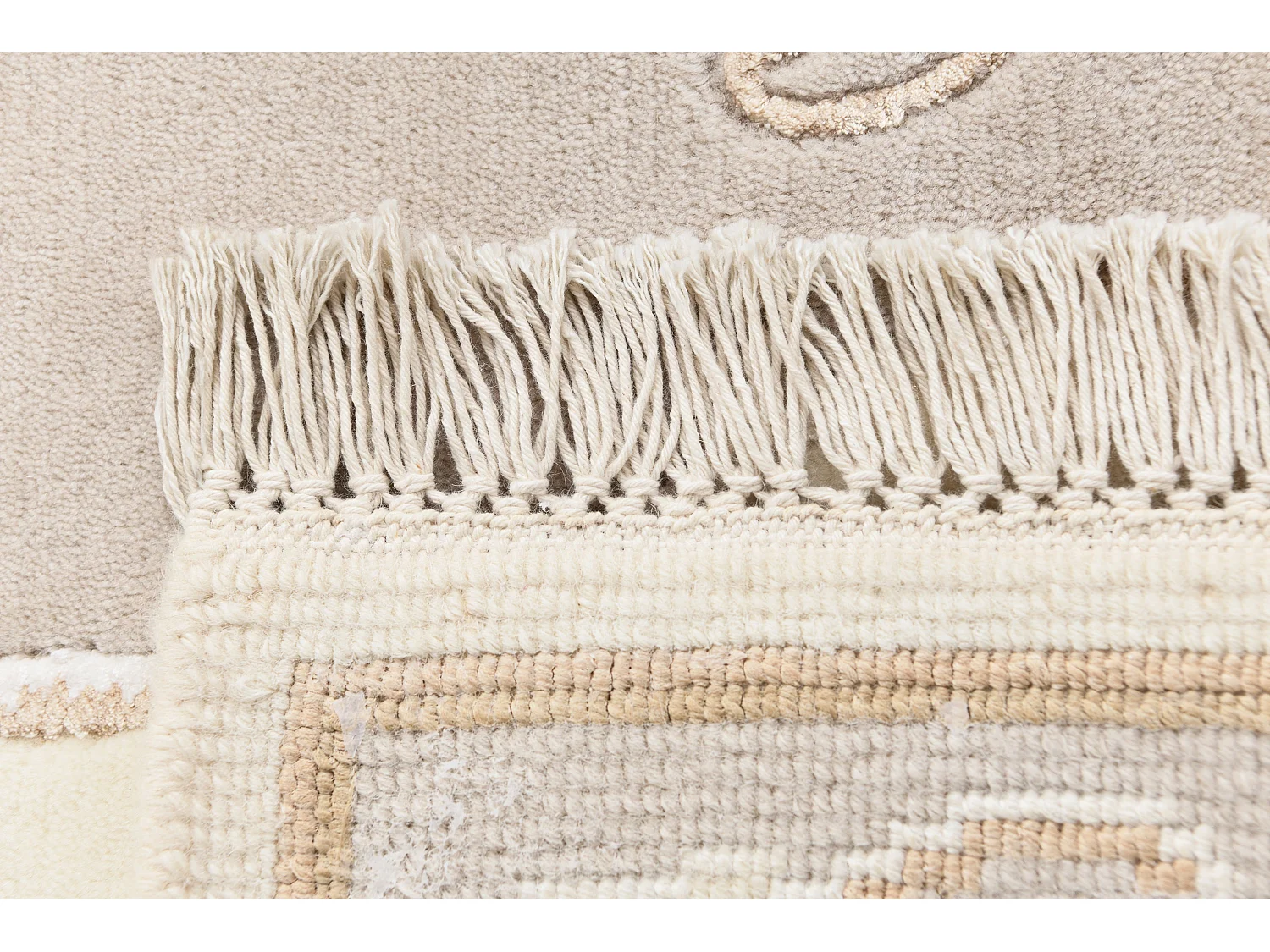 Läufer-Wollteppich 84x203 Beige Darya