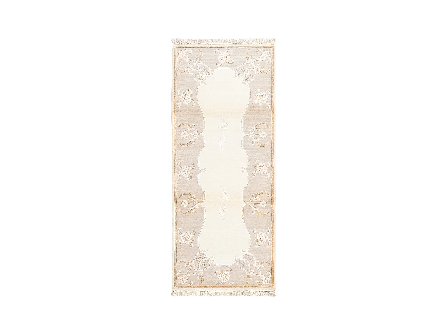 Tapis de couloir en laine 84x203 beige Darya