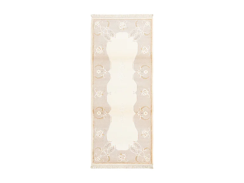 Tapis de couloir en laine 84x203 beige Darya