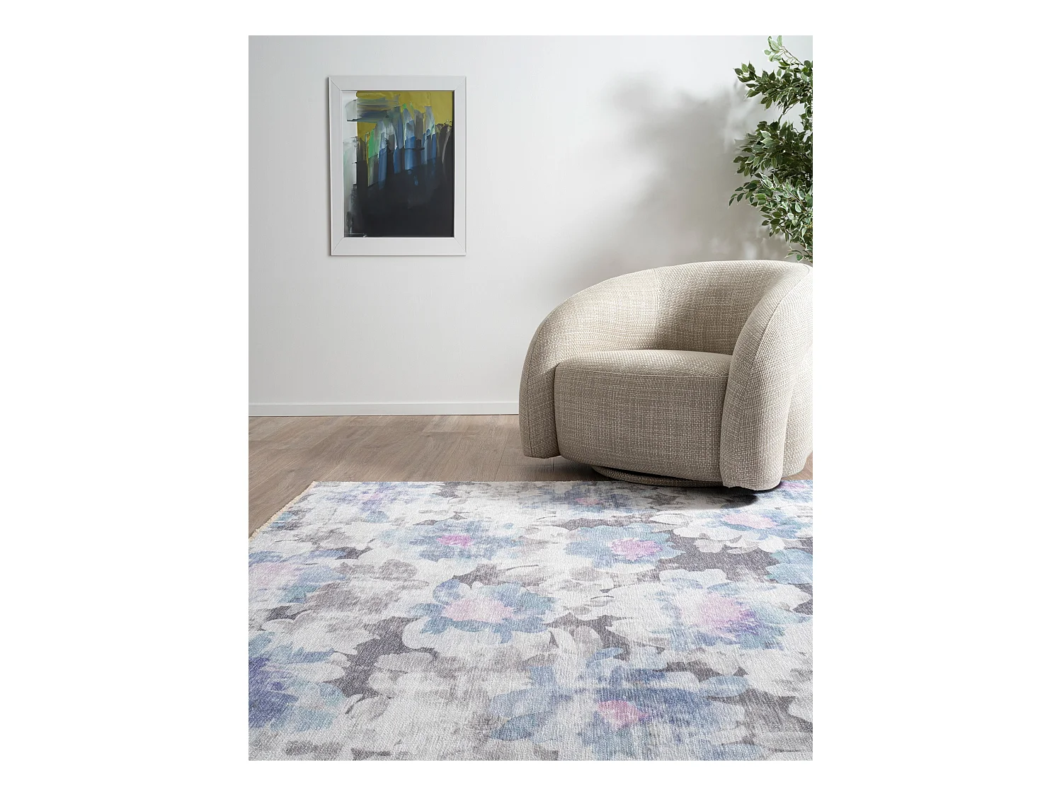 Tappeto 215x305 grigio Kriens Blossom