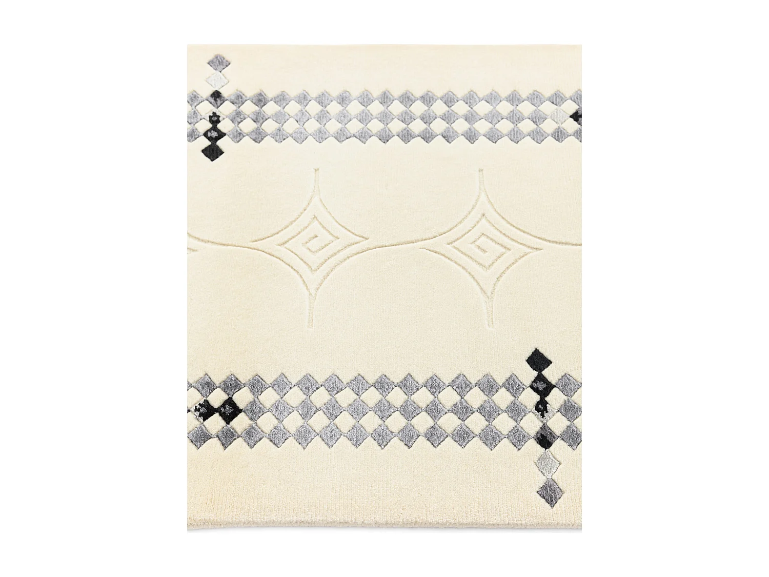 Tapis de couloir en laine 81x300 beige Darya