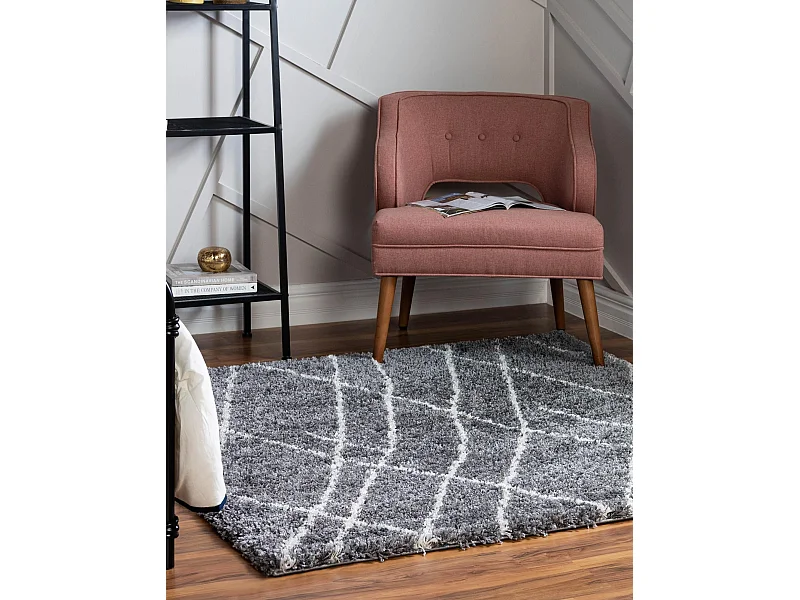 Tappeto shaggy  240x240 grigio pietra Lachen Fence