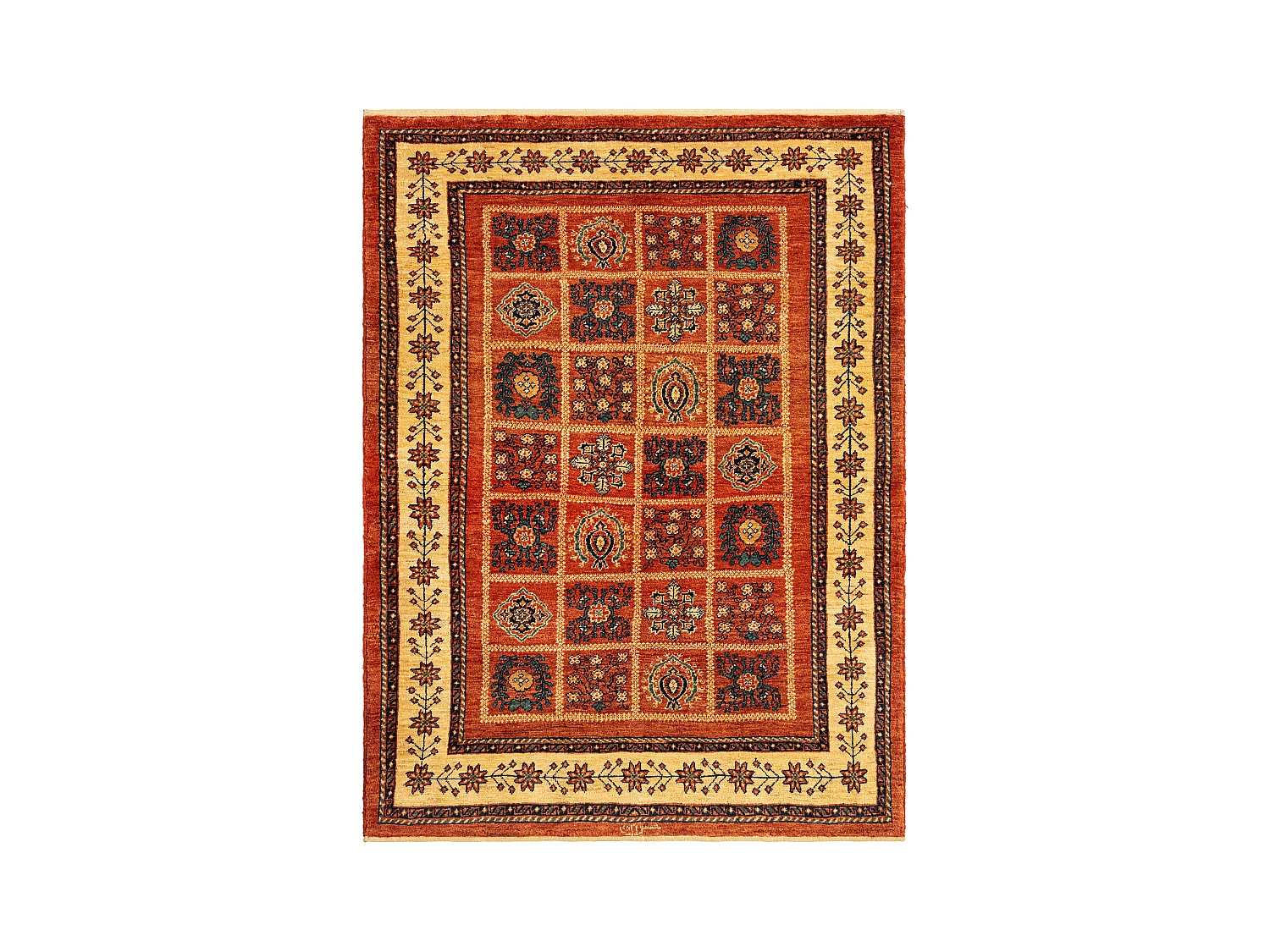 Wollteppich 115x157 Rot Kashkuli