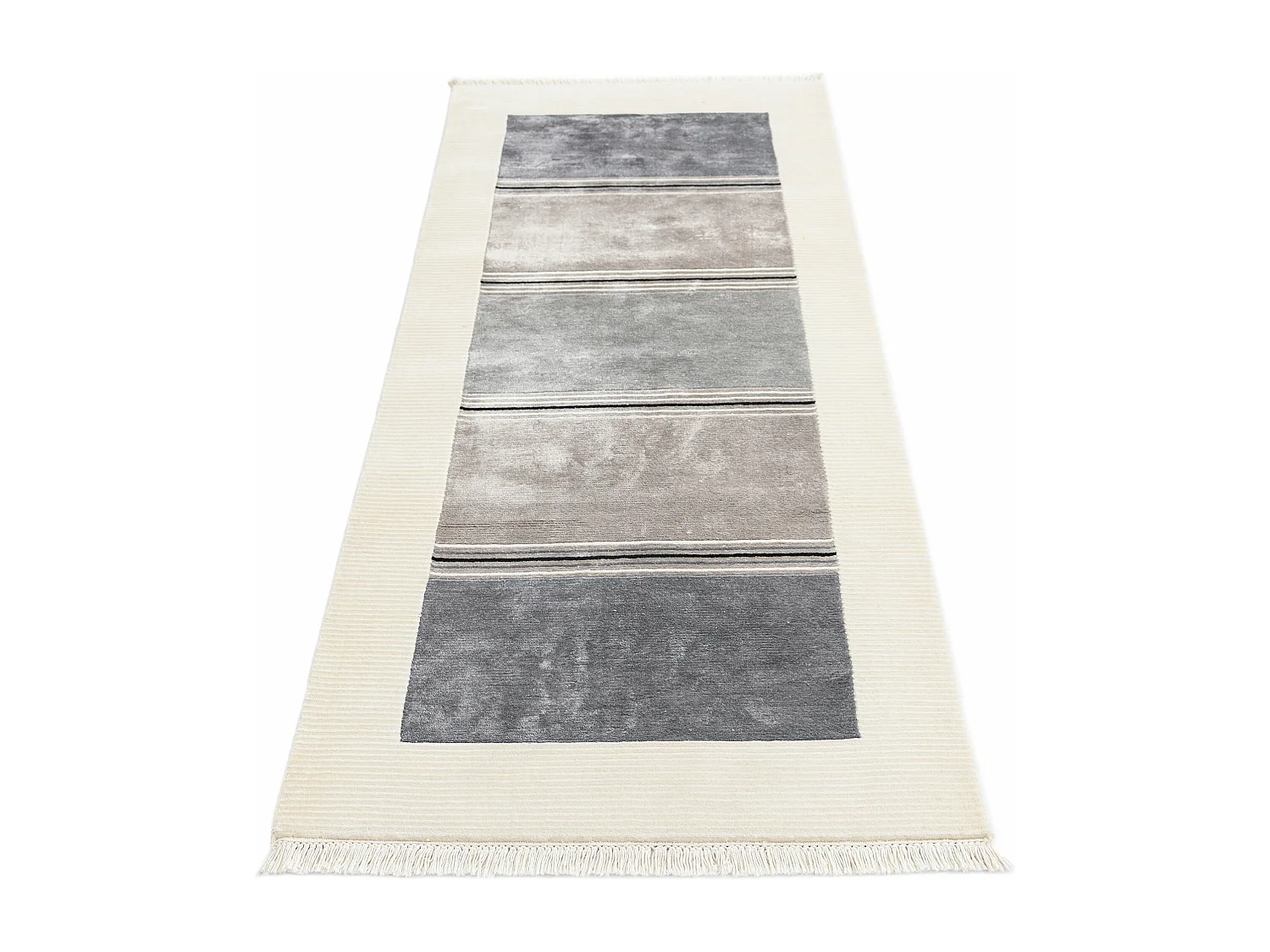 Läufer-Wollteppich 79x201 Beige Darya