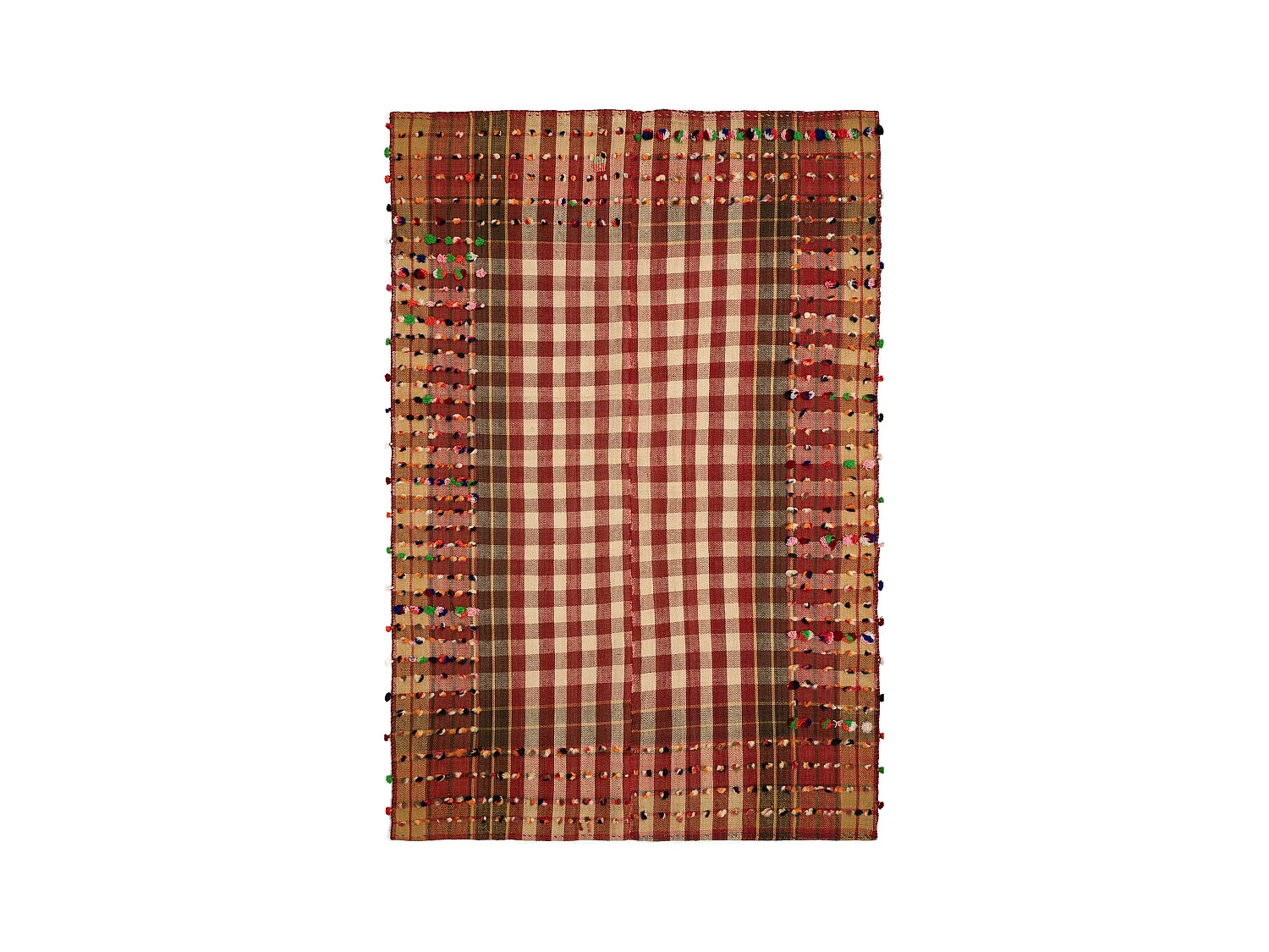 Tapis de laine 158x237 rouge Jajim