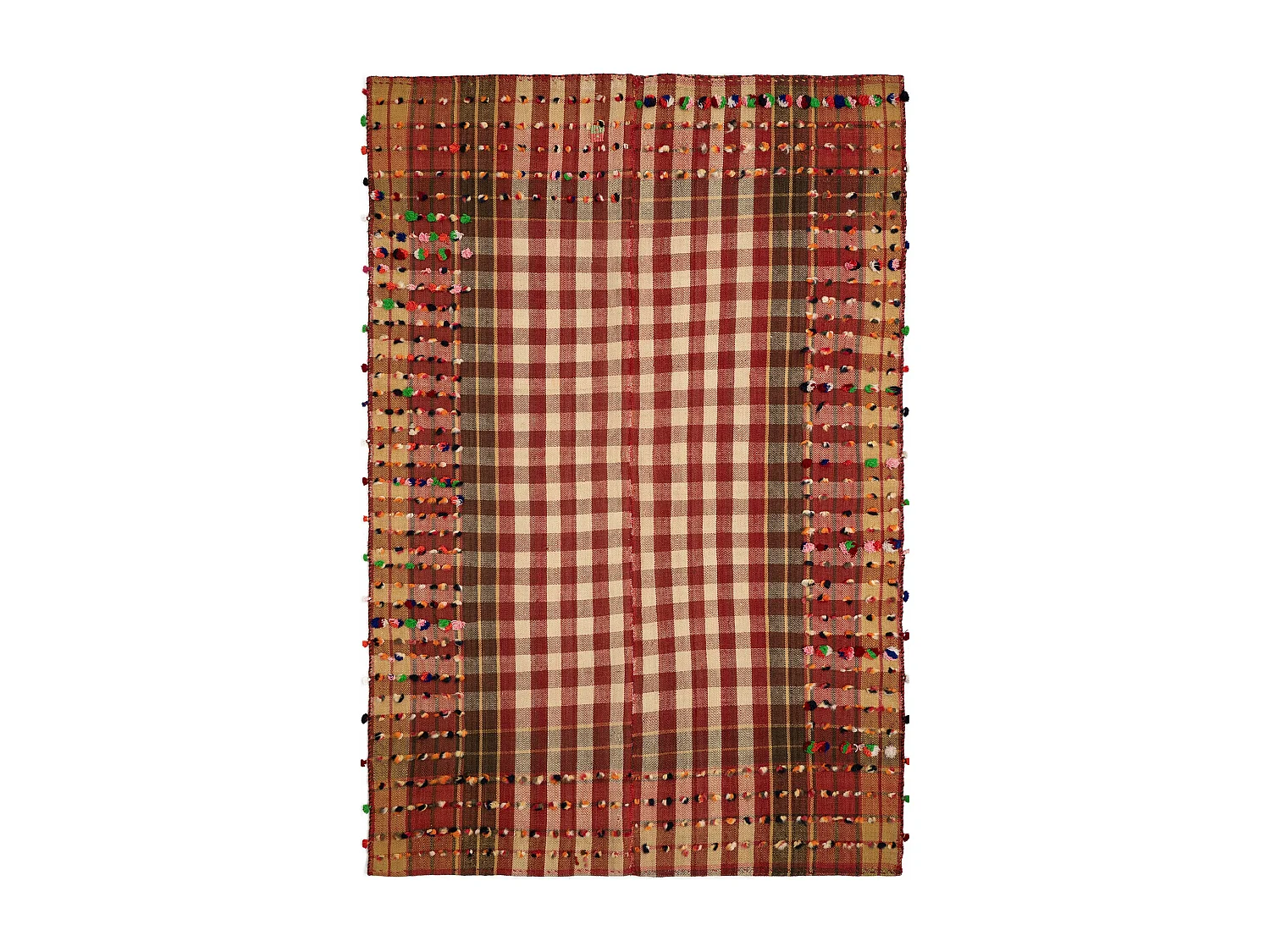 Tapis de laine 158x237 rouge Jajim