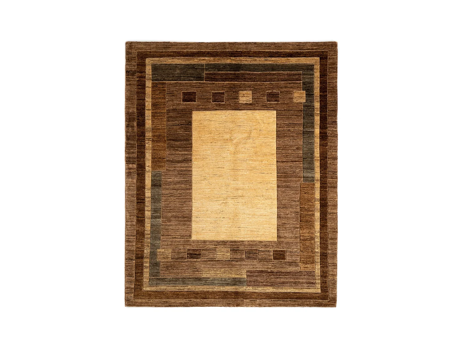 Tapis de laine 154x193 brun Juma