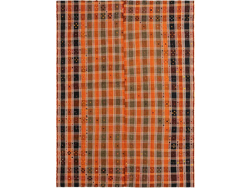 Tapis de laine 158x220 orange Jajim