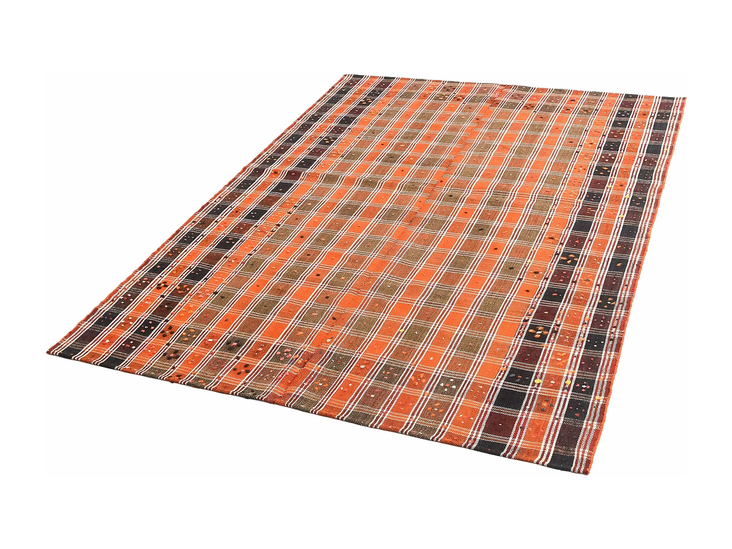 Wollteppich 158x220 Orange Jajim