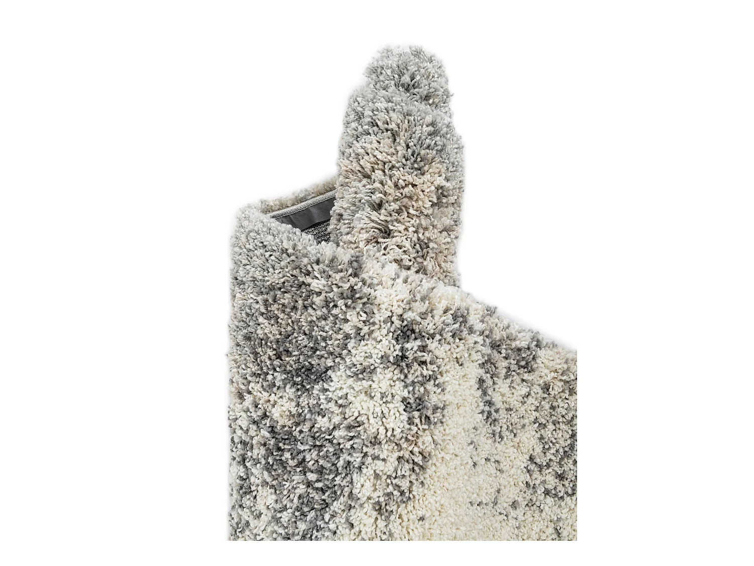 Hoogpolig tapijt 365x275 Beige - Grijs Lachen Haze