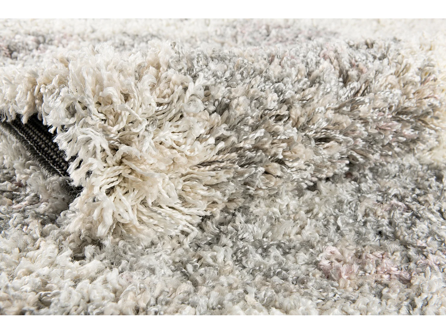 Hoogpolig tapijt 245x160 Beige - Roze Lachen Haze