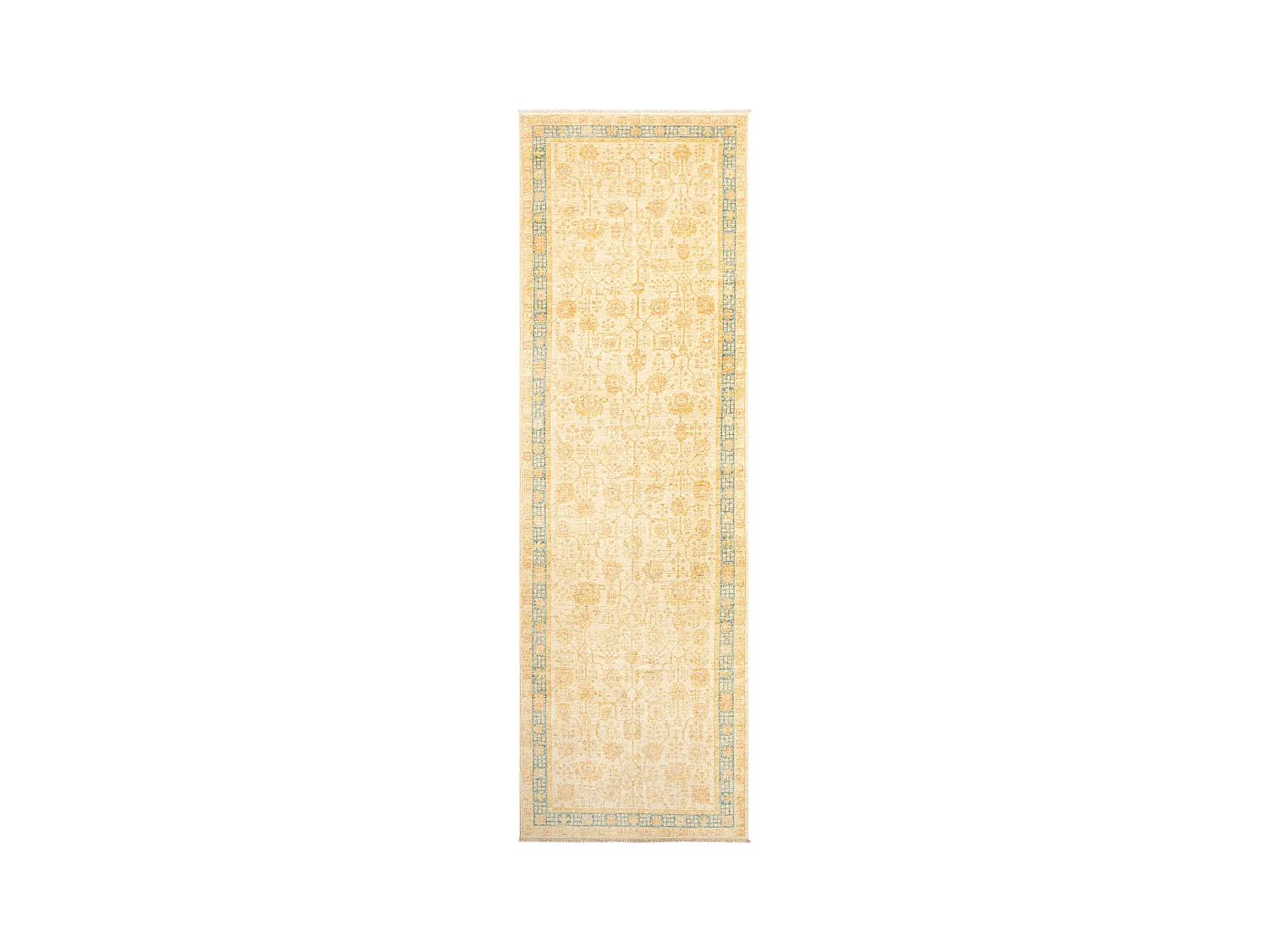 Tappeto per corridoio in lana 141x448 beige Kaizar