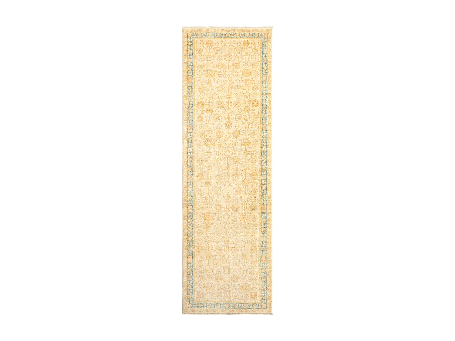 Tapis de couloir en laine 141x448 beige Kaizar