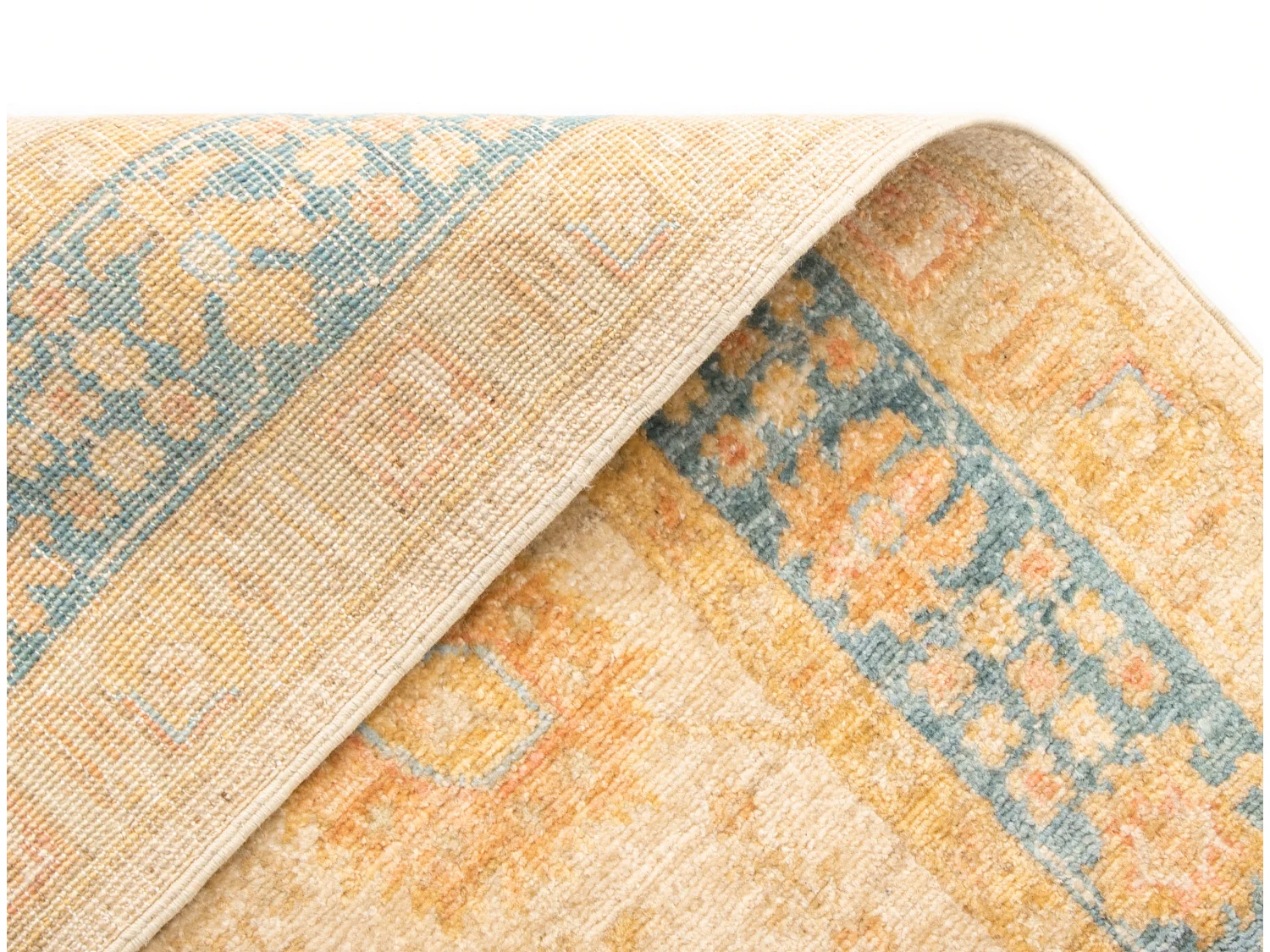 Tapis de couloir en laine 141x448 beige Kaizar