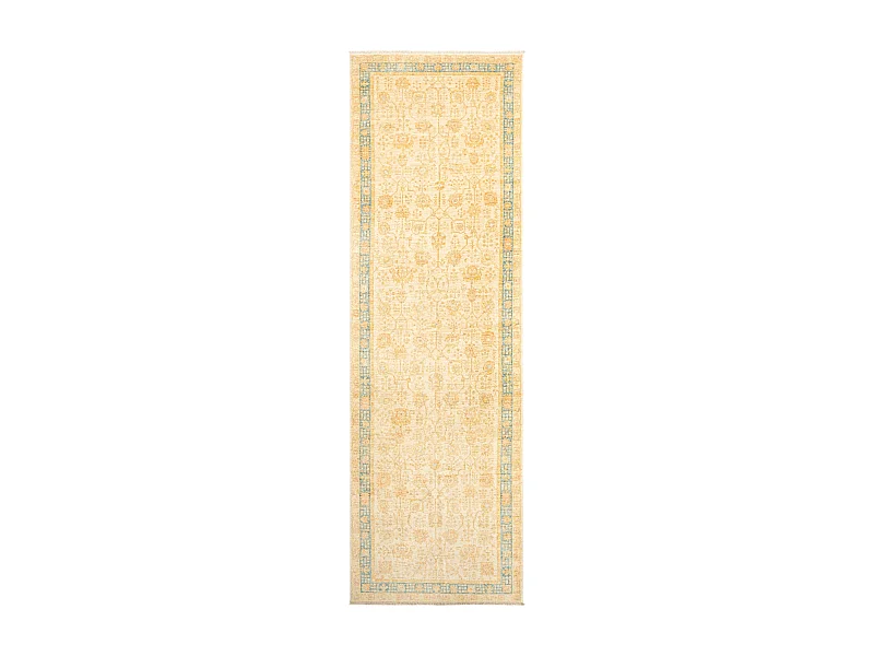 Tapis de couloir en laine 141x448 beige Kaizar