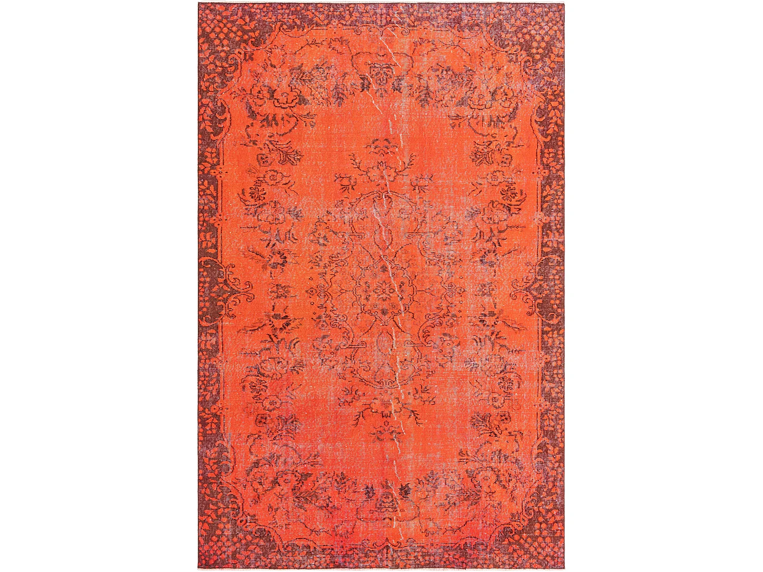 Tappeto in lana 193x302 rosso Ultra Vintage