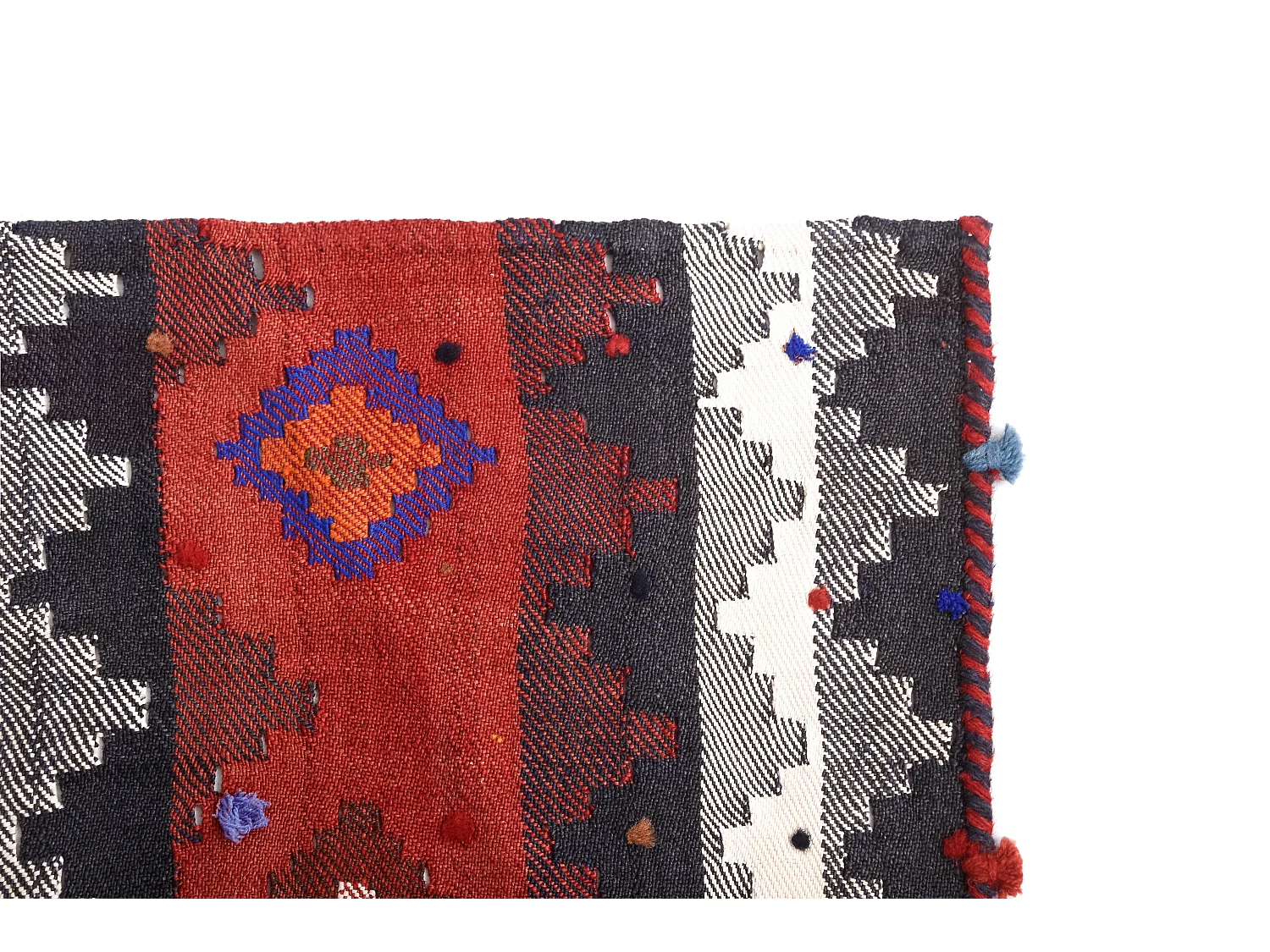 Tapis de laine 193x213 rouge Jajim