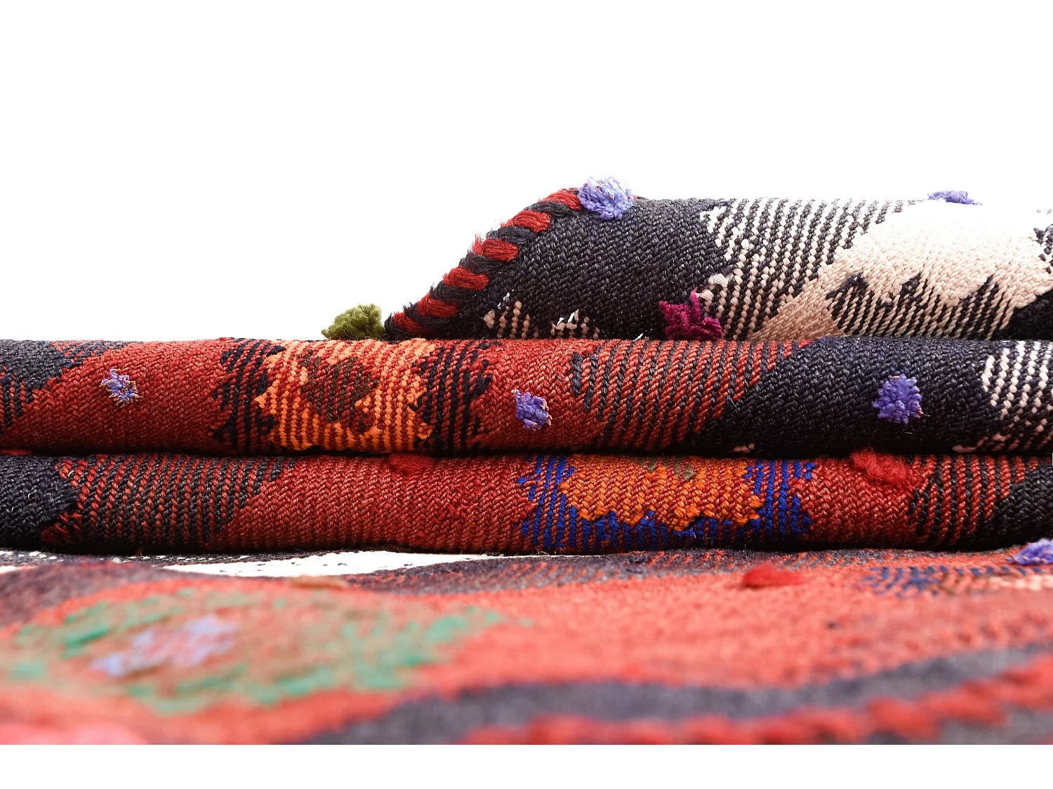 Tapis de laine 193x213 rouge Jajim