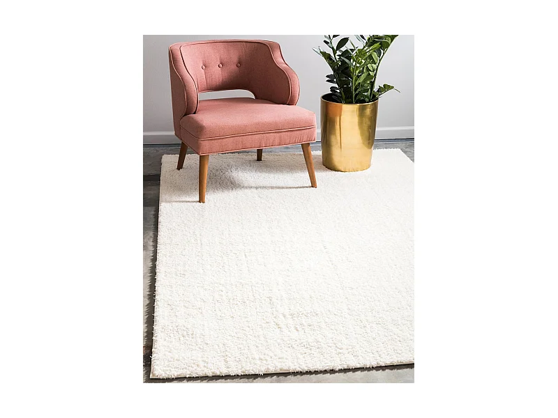 Hochflorteppich 240x305 Weiss Luzern