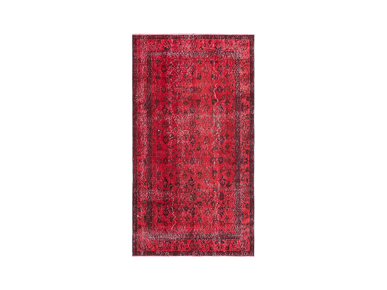 Tapis de laine 114x206 rouge Ultra Vintage