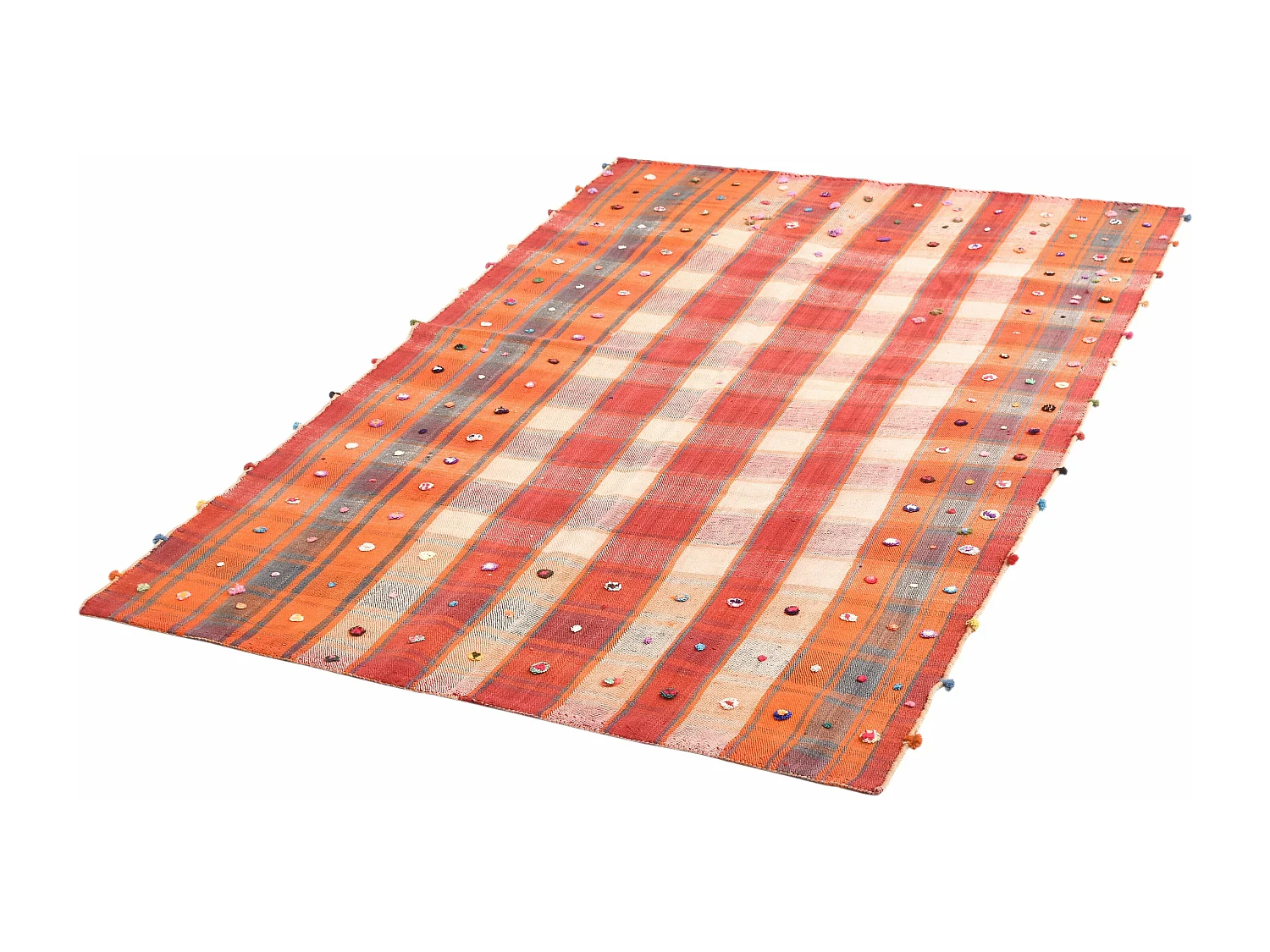 Tapis de laine 143x225 orange Jajim