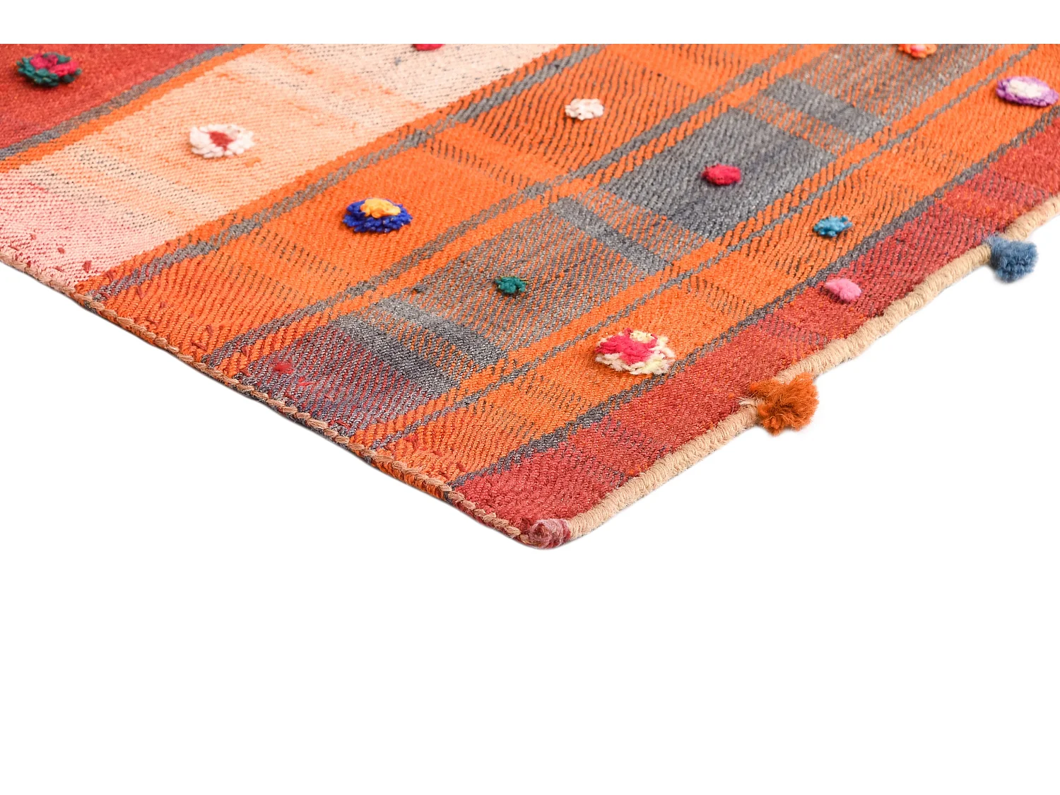 Tapis de laine 143x225 orange Jajim