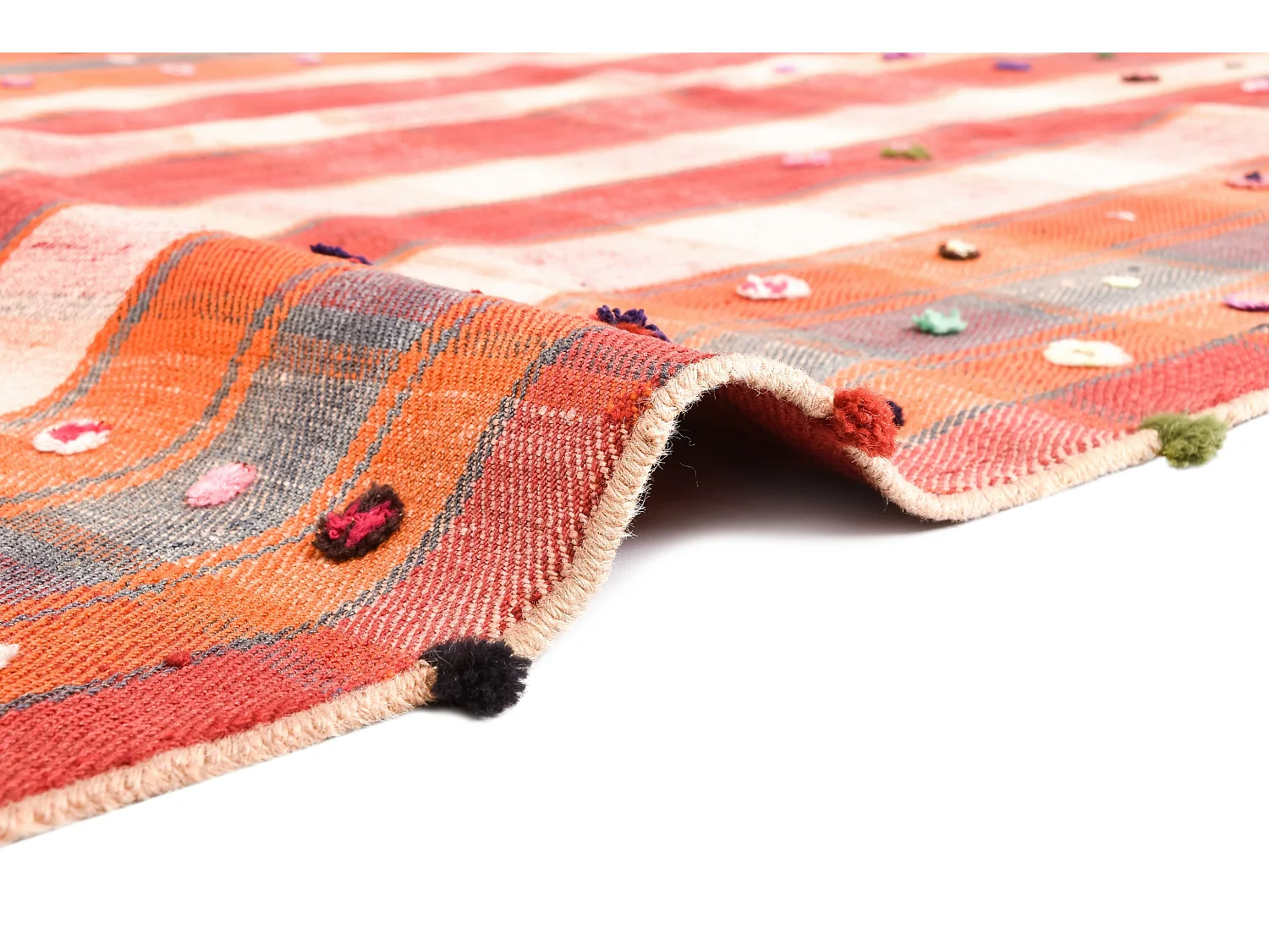 Tapis de laine 143x225 orange Jajim