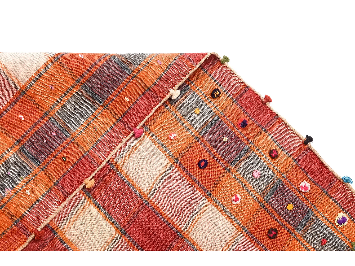 Tapis de laine 143x225 orange Jajim