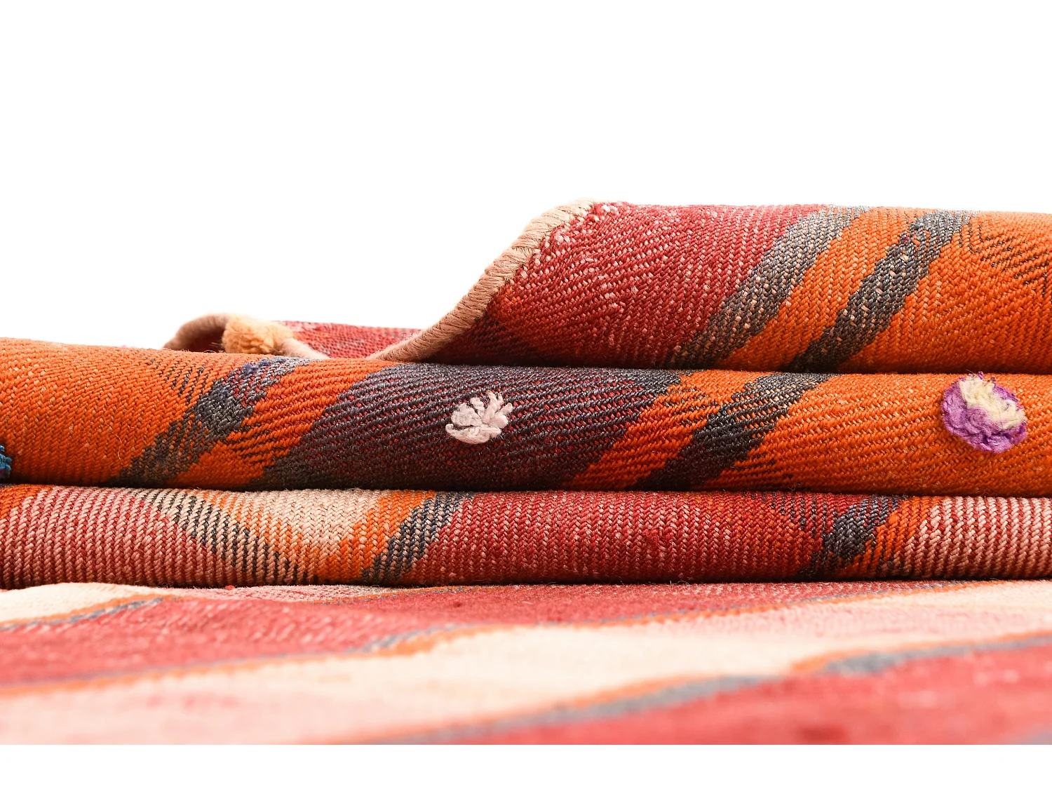 Tapis de laine 143x225 orange Jajim