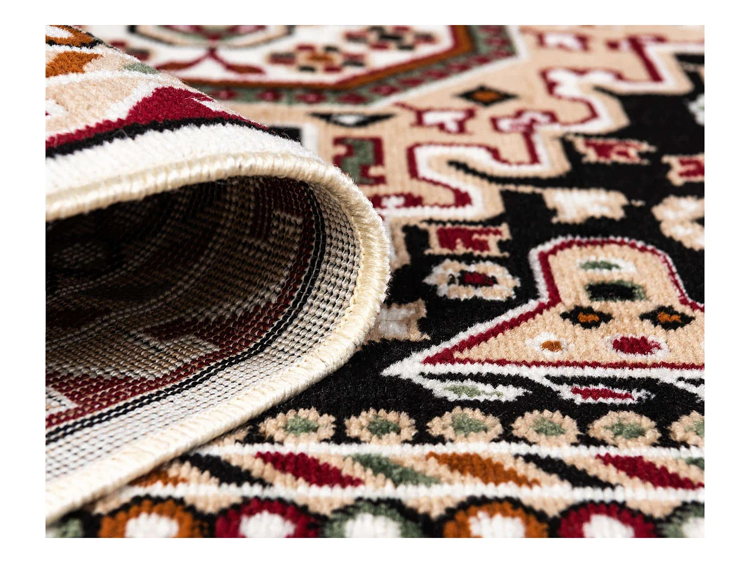 Tapis 89x361 noir Gharajeh