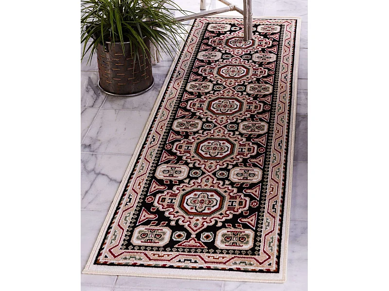 Tappeto 89x361 nero Gharajeh