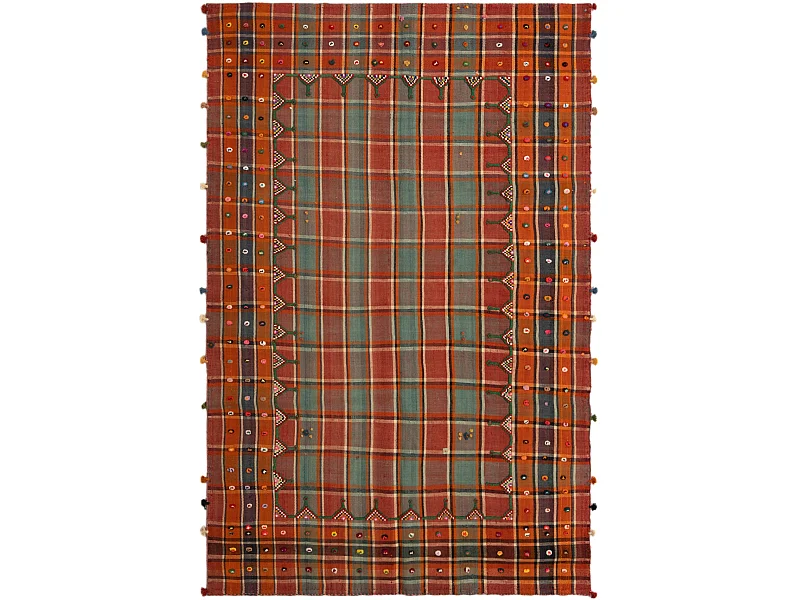 Wollteppich 162x250 Rot Jajim