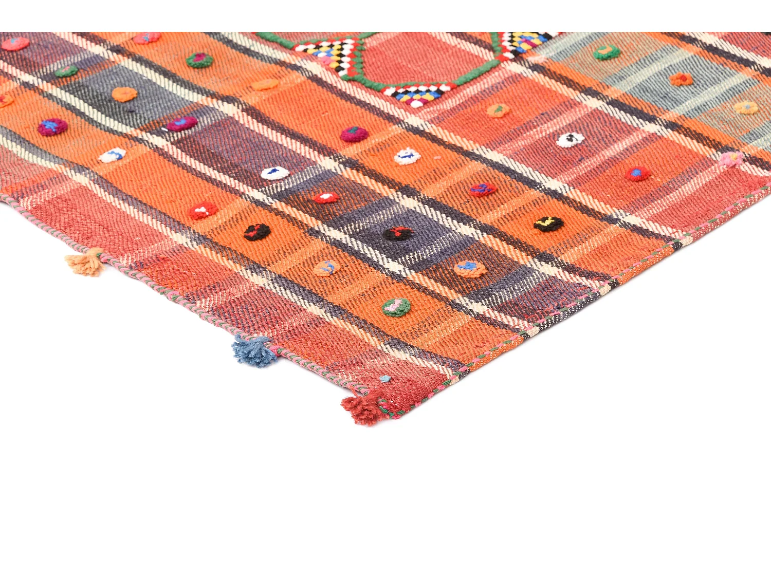 Tapis de laine 162x250 rouge Jajim