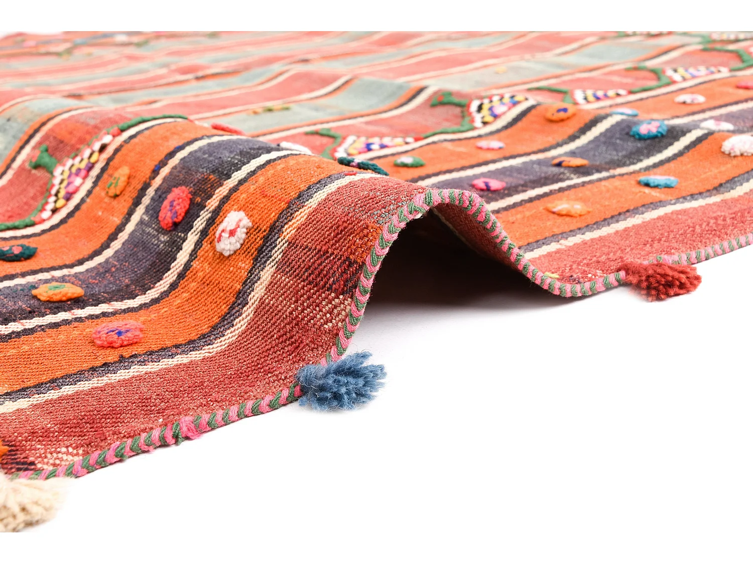 Tapis de laine 162x250 rouge Jajim