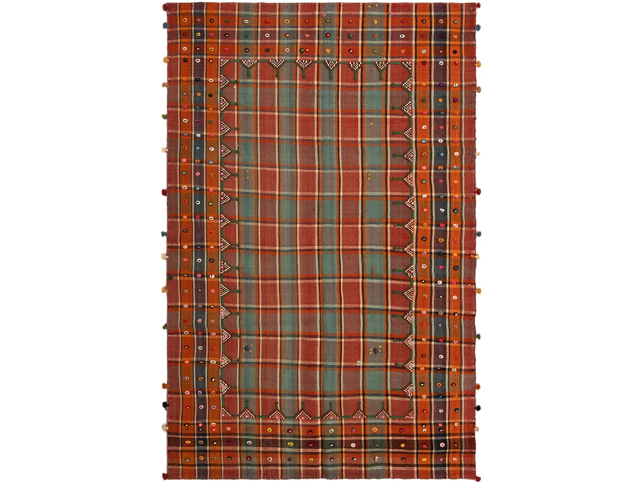 Tapis de laine 162x250 rouge Jajim