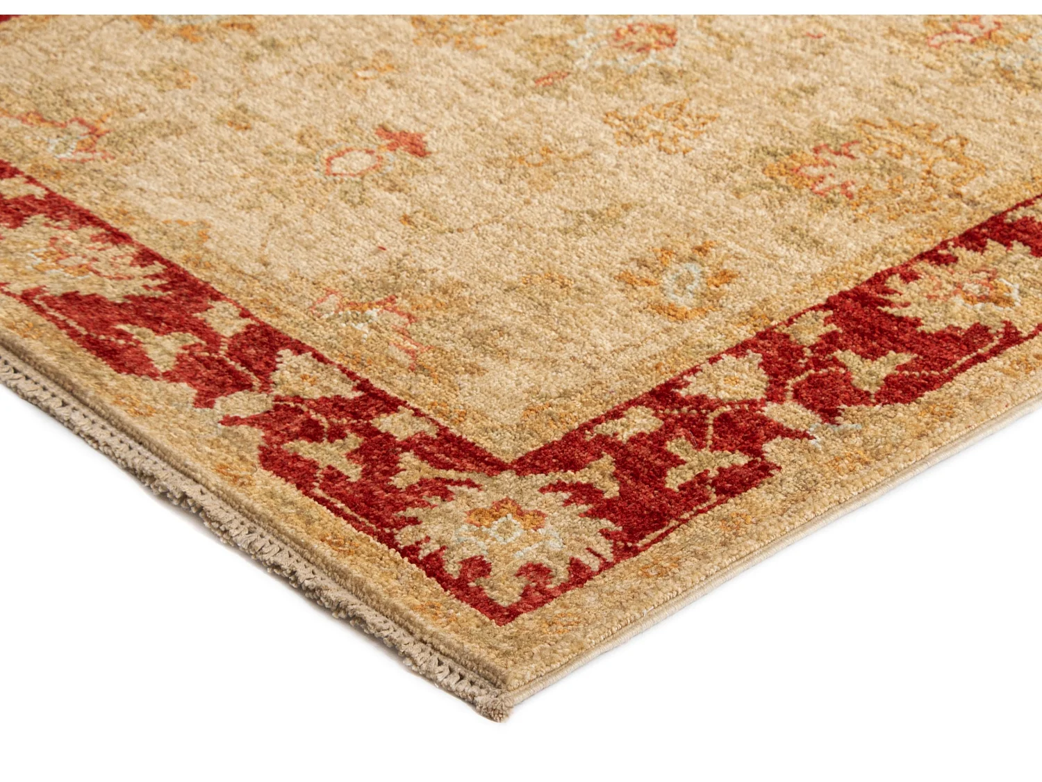 Läufer-Wollteppich 78x483 Beige Kaizar