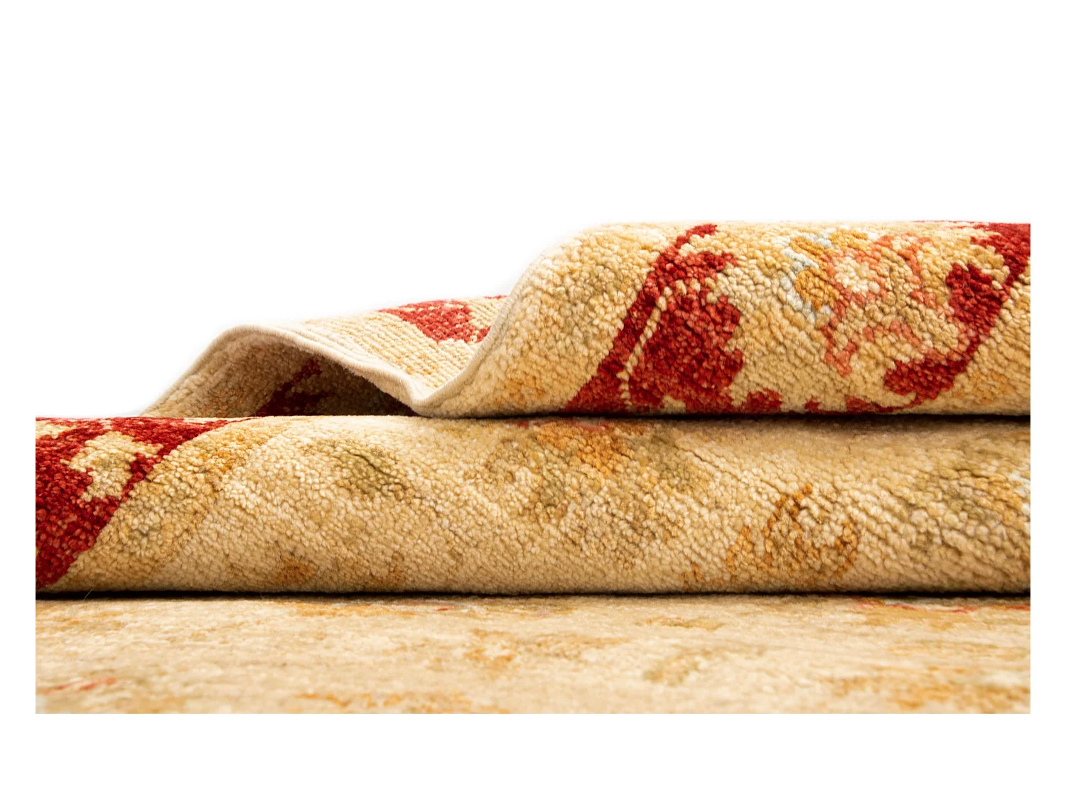 Läufer-Wollteppich 78x483 Beige Kaizar