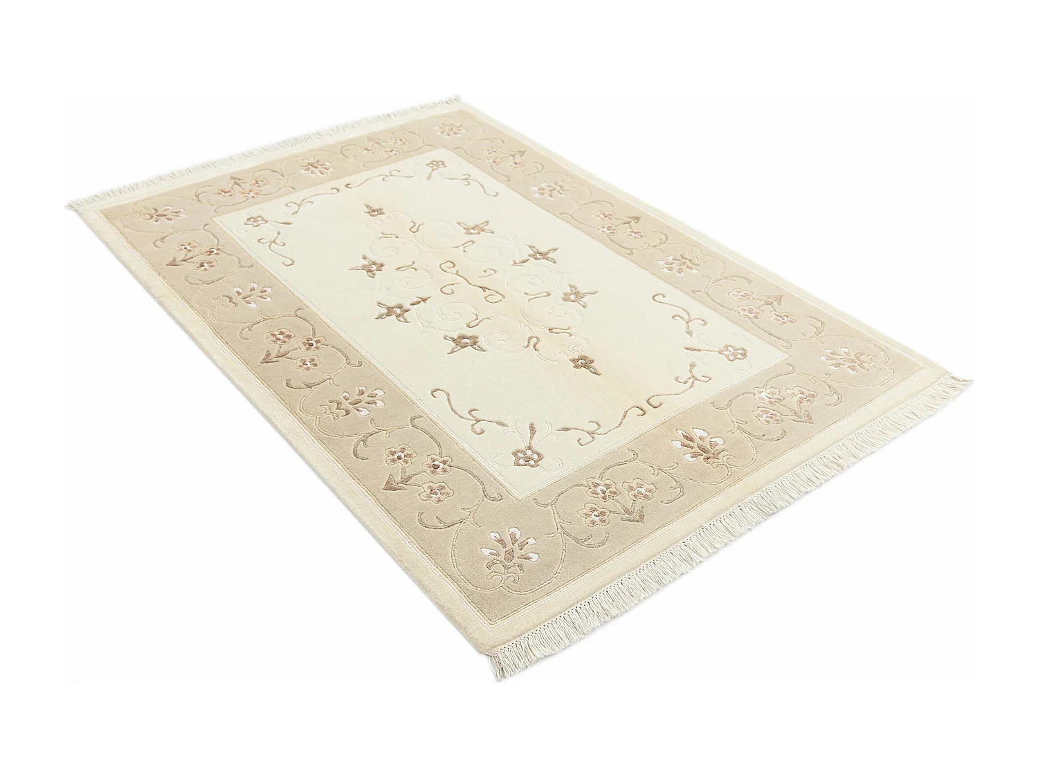 Tapis de laine 122x180 beige Darya