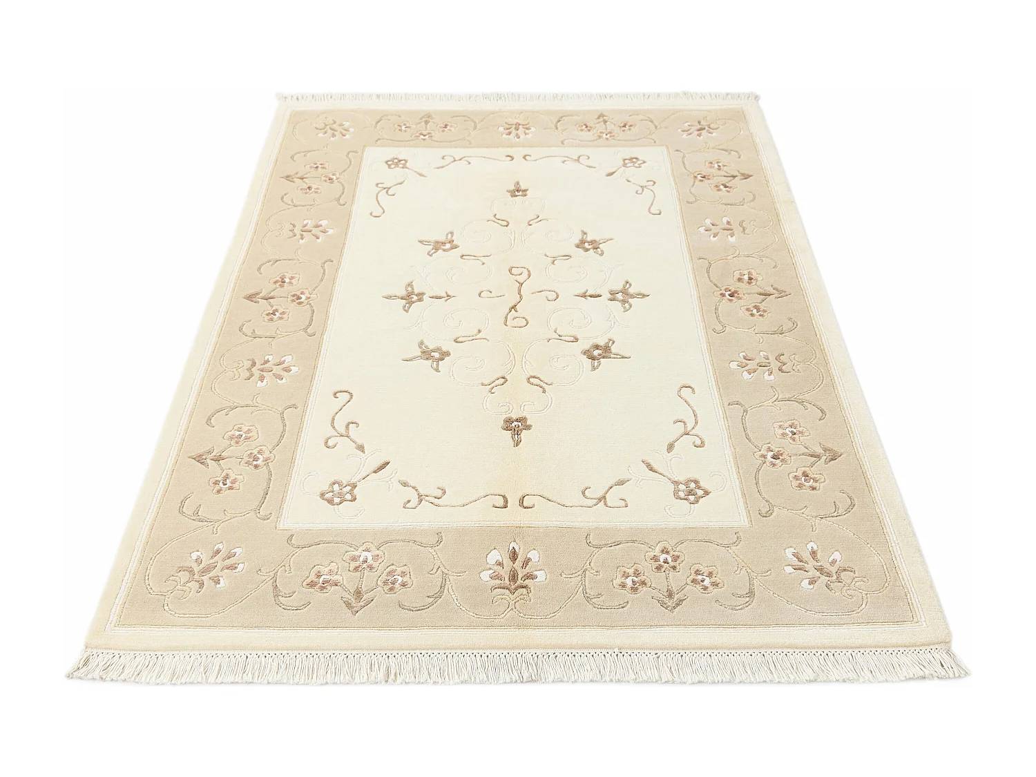 Tapis de laine 122x180 beige Darya