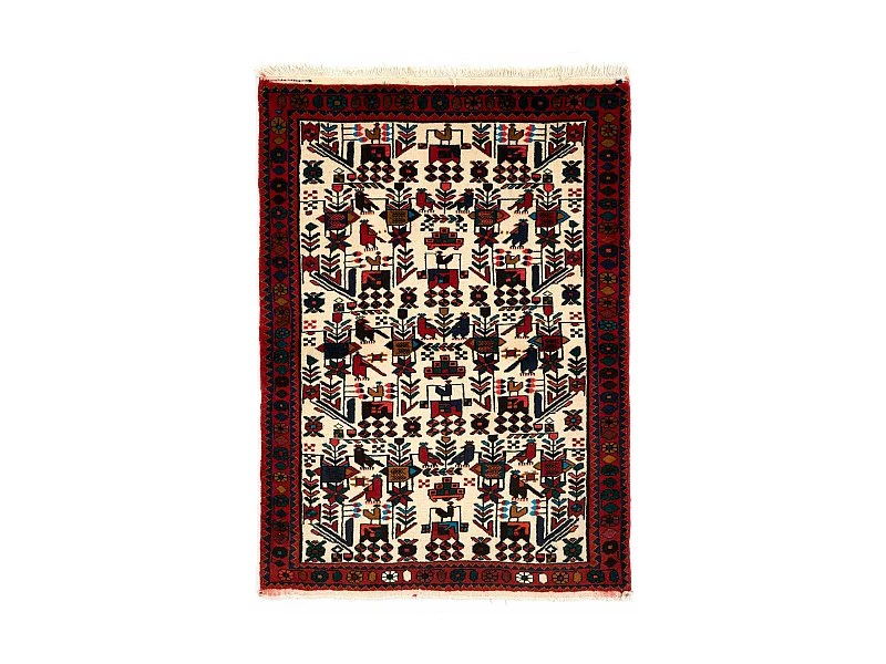 Wollteppich 103x151 Cremeweiß Afshar