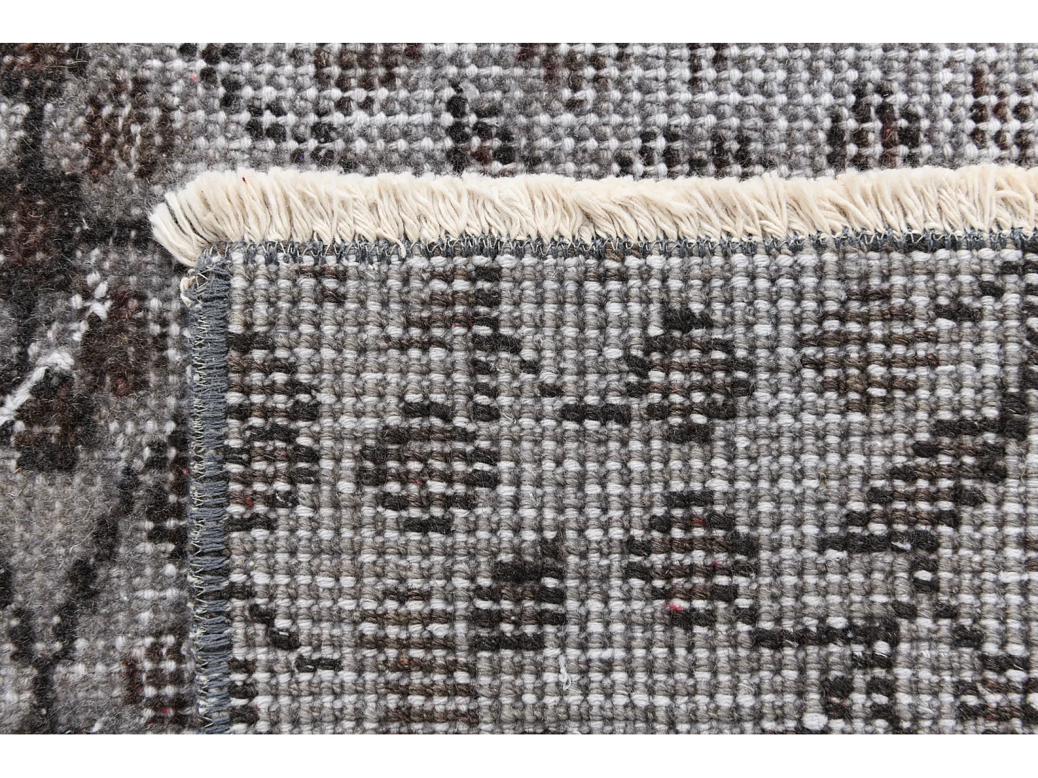 Tapis de laine 124x231 gris Ultra Vintage