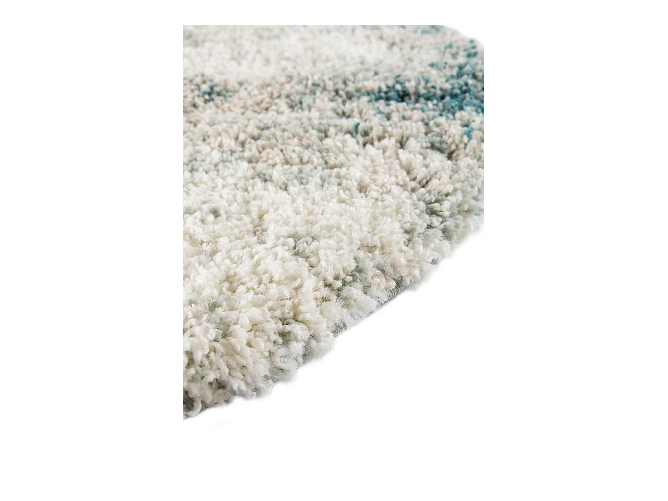 Hoogpolig tapijt 125x125 Beige - Groen Lachen Haze