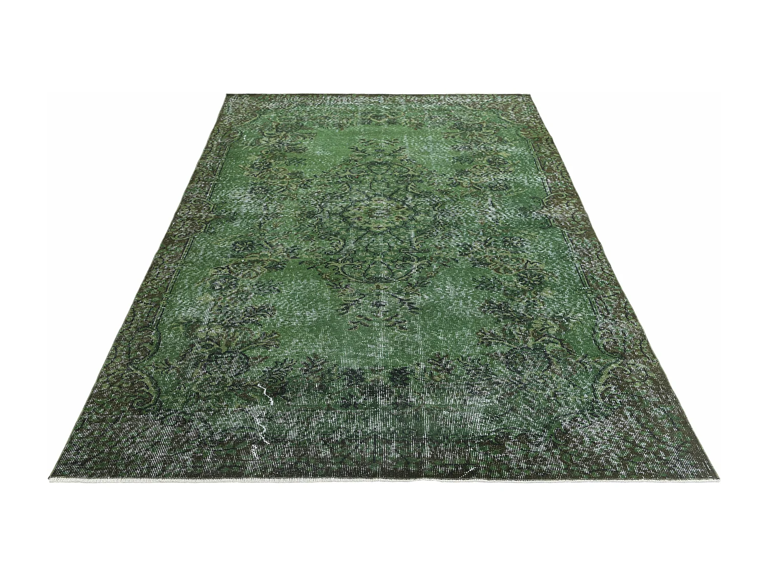 Tapis de laine 173x262 vert Ultra Vintage